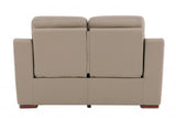 67" Beige And Brown Faux Leather Manual Reclining Loveseat - Homeroots - Flyclothing LLC