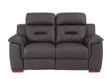67" Brown Faux Leather Manual Reclining Loveseat - Homeroots - Flyclothing LLC