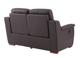 67" Brown Faux Leather Manual Reclining Loveseat - Homeroots