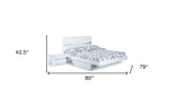 White Solid Wood King Bed Frame - Homeroots - Flyclothing LLC