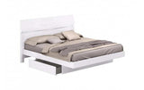White Solid Wood King Bed Frame - Homeroots - Flyclothing LLC