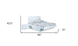 White Solid Wood King Bed Frame - Homeroots - Flyclothing LLC