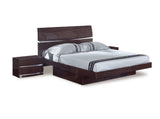 Solid Wood King Wood Brown Bed - Homeroots