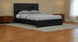 Solid Wood King Black Bed - Homeroots