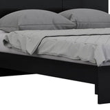 Solid Wood King Black Bed - Homeroots