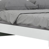 Solid Wood Queen White Bed - Homeroots