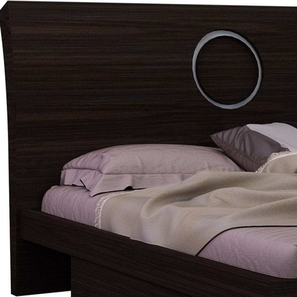 Queen Wood Brown Bed - Homeroots - Flyclothing LLC