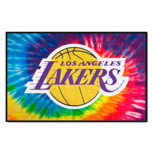Los Angeles Lakers Tie Dye Starter Mat Accent Rug - 19in. x 30in. - Los Angeles Lakers