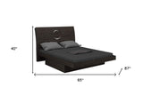 Queen Gray Bed - Homeroots - Flyclothing LLC