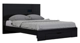 Solid Wood Queen Black Bed - Homeroots - Flyclothing LLC