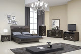 Four Piece Gray Solid Wood Bedroom Set With Mirror - Homeroots