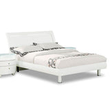 California King Tufted White Bed - Homeroots