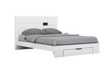 Four Piece White Solid Wood Bedroom Set With Mirror - Homeroots