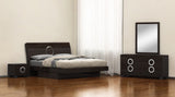 Four Piece Wood Brown Solid Wood Bedroom Set With Mirror - Homeroots