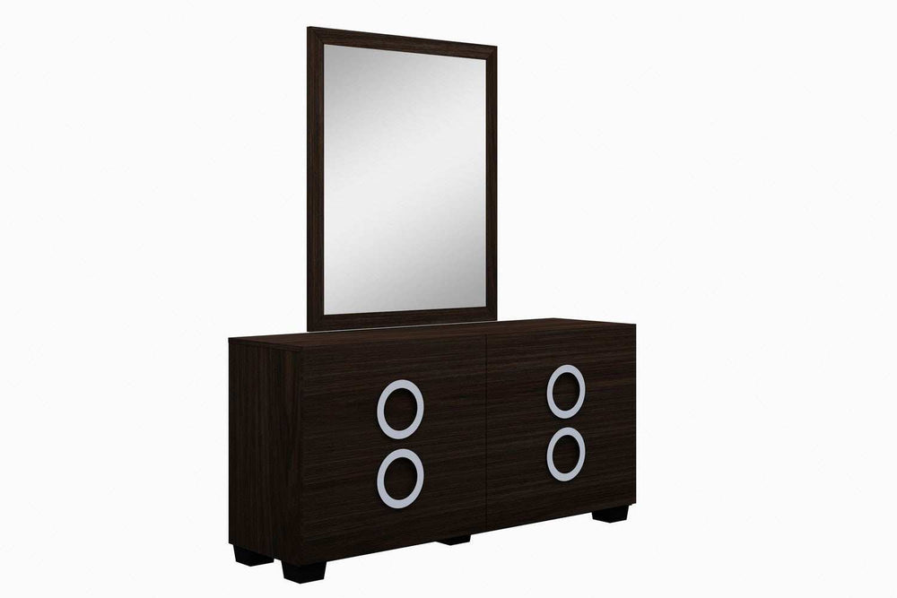 Four Piece Wood Brown Solid Wood Bedroom Set With Mirror - Homeroots - Flyclothing LLC