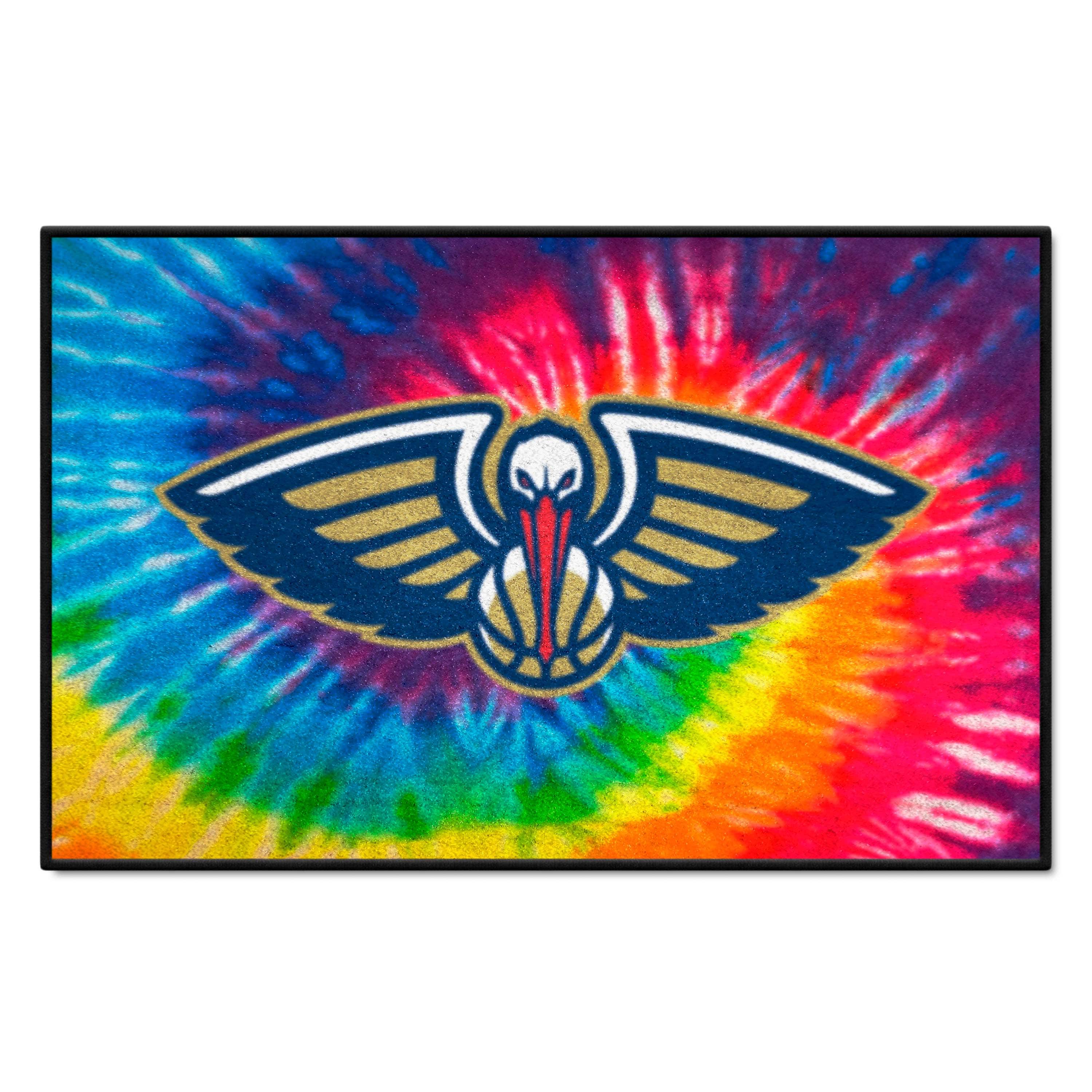 New Orleans Pelicans Tie Dye Starter Mat Accent Rug - 19in. x 30in. - New Orleans Pelicans