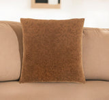 18" X 18" Brown Velvet Polyester Geometric Zippered Pillow - Homeroots