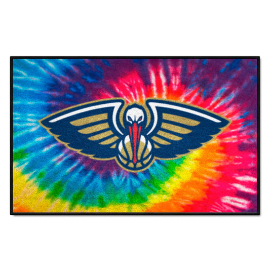 New Orleans Pelicans Tie Dye Starter Mat Accent Rug - 19in. x 30in. - New Orleans Pelicans