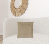 18" X 18" Tan Polyester Zippered Pillow - Homeroots