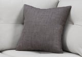 18" X 18" Gray Polyester Linen Zippered Pillow - Homeroots