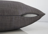 18" X 18" Gray Polyester Linen Zippered Pillow - Homeroots