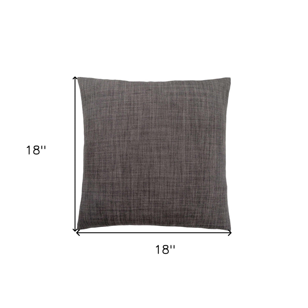 18" X 18" Gray Polyester Linen Zippered Pillow - Homeroots - Flyclothing LLC