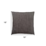 18" X 18" Gray Polyester Linen Zippered Pillow - Homeroots - Flyclothing LLC