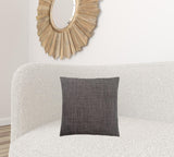 18" X 18" Gray Polyester Linen Zippered Pillow - Homeroots