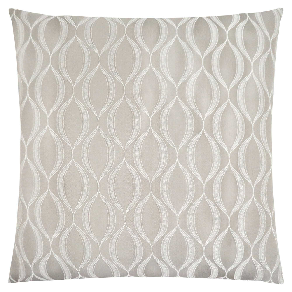 18" X 18" Taupe Polyester Ogee Zippered Pillow - Homeroots