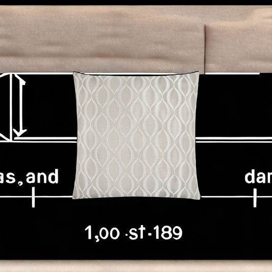 18" X 18" Taupe Polyester Ogee Zippered Pillow - Homeroots