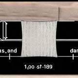 18" X 18" Taupe Polyester Ogee Zippered Pillow - Homeroots