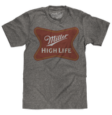 Miller High Life Gold Border Logo T-Shirt - Gray