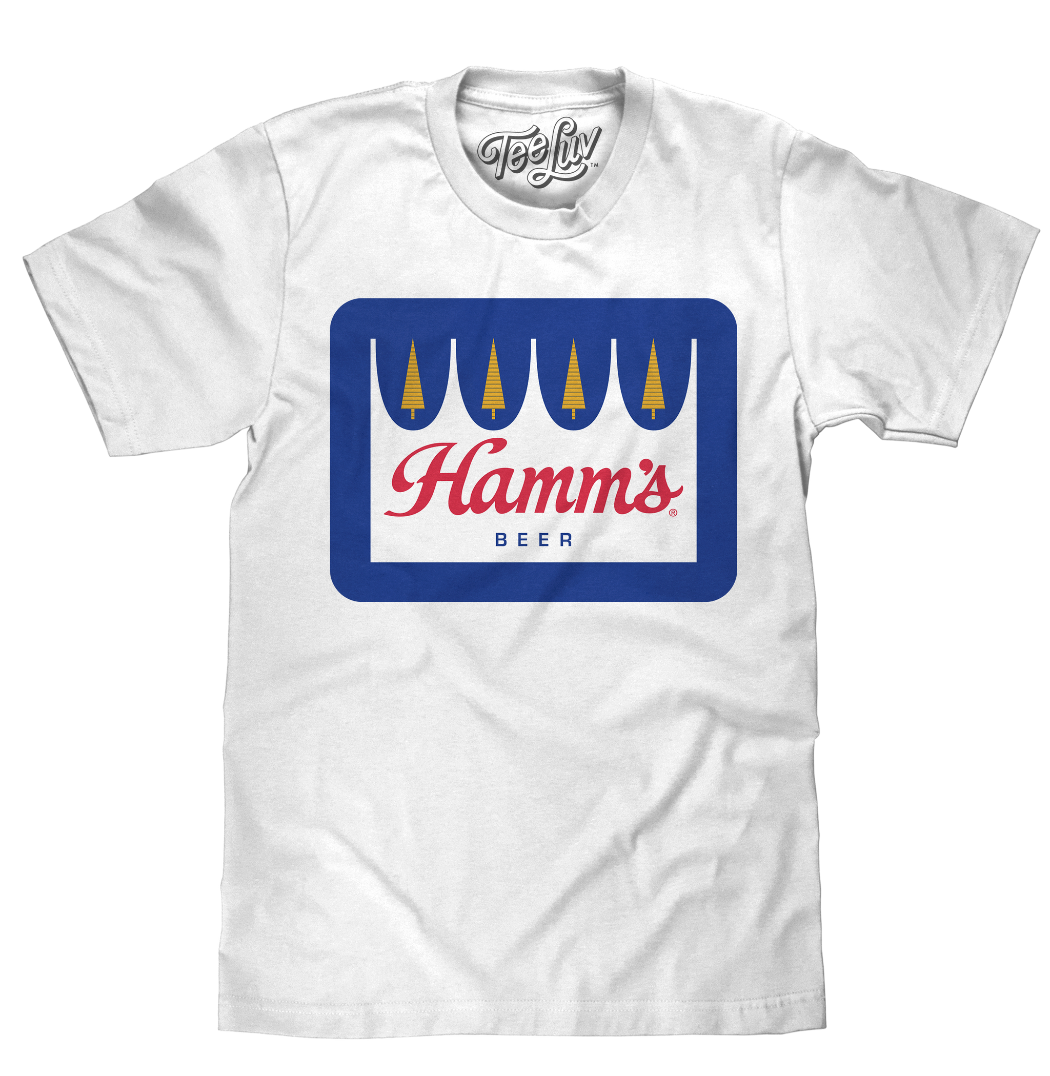 Hamm's Crown Color Logo T-Shirt - White