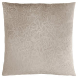 Set Of Two 18" X 18" Taupe Velvet Polyester Floral Zippered Pillow - Homeroots