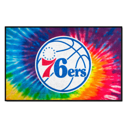 Philadelphia 76ers Tie Dye Starter Mat Accent Rug - 19in. x 30in. - Philadelphia 76ers