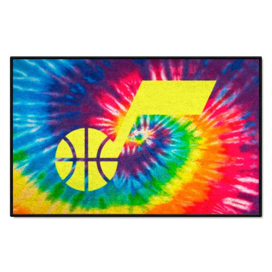 Utah Jazz Tie Dye Starter Mat Accent Rug - 19in. x 30in. - Utah Jazz