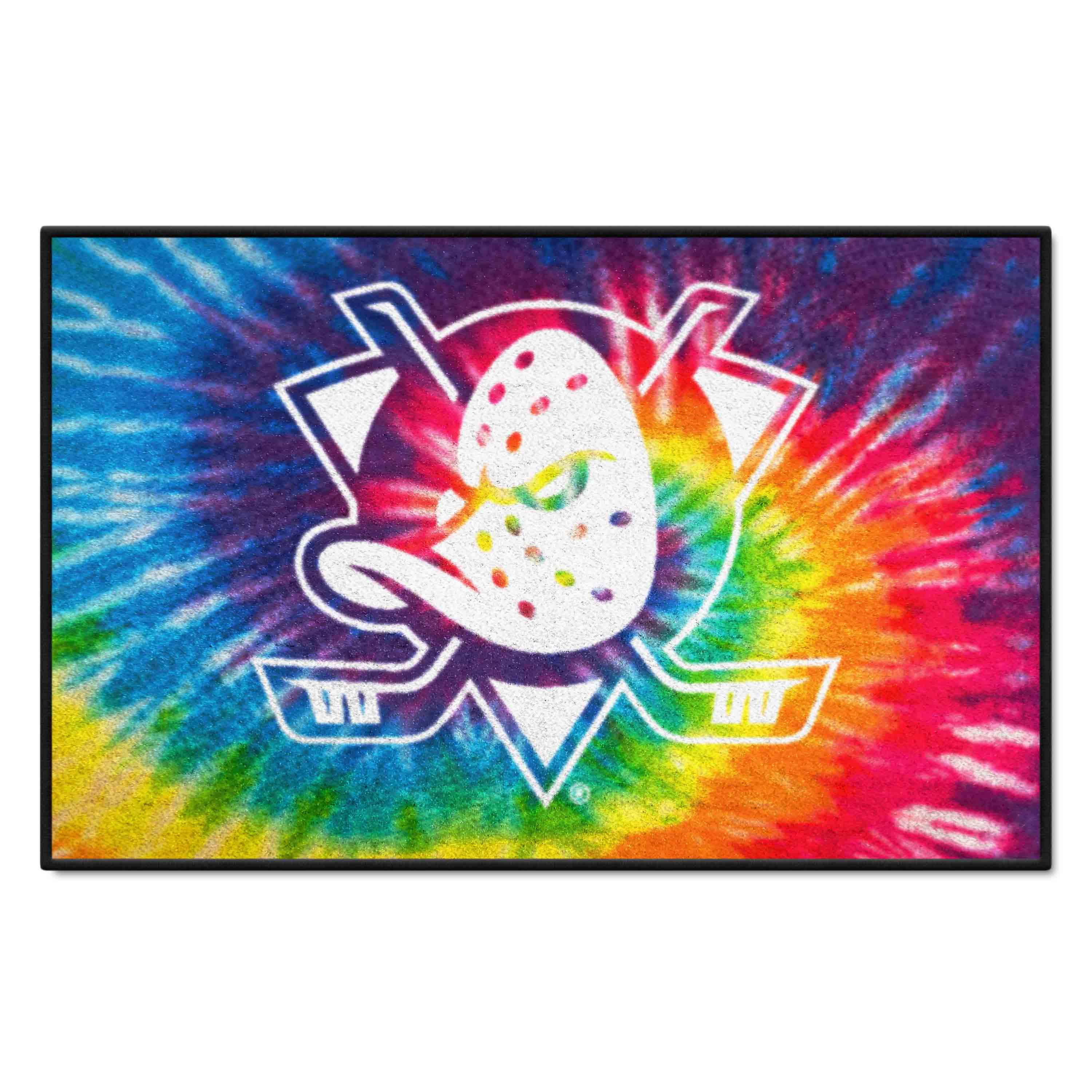 Anaheim Ducks Tie Dye Starter Mat Accent Rug - 19in. x 30in. - Anaheim Ducks