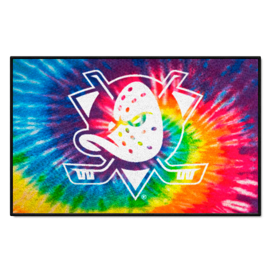 Anaheim Ducks Tie Dye Starter Mat Accent Rug - 19in. x 30in. - Anaheim Ducks