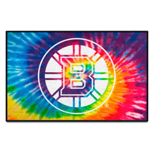 Boston Bruins Tie Dye Starter Mat Accent Rug - 19in. x 30in. - Boston Bruins