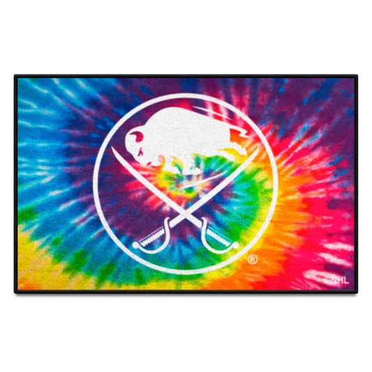 Buffalo Sabres Tie Dye Starter Mat Accent Rug - 19in. x 30in. - Buffalo Sabres