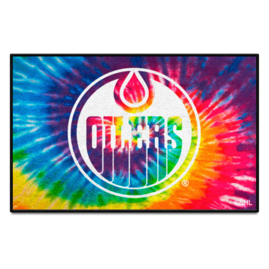 Edmonton Oilers Tie Dye Starter Mat Accent Rug - 19in. x 30in. - Edmonton Oilers