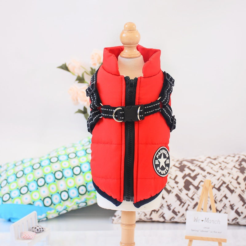Waterproof Dog Clothes Winter Dog Coat With Harness Warm Pet Clothing Big Dog Jacket Chihuahua Labrador Coat Costume - My Store - Flyclothing LLC