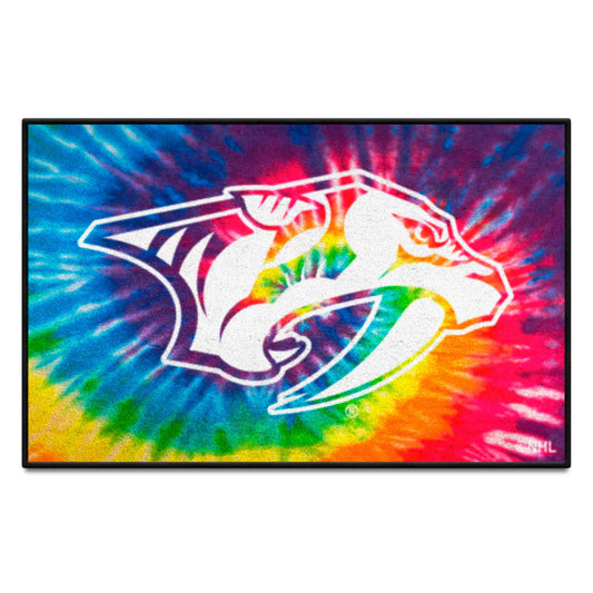 Nashville Predators Tie Dye Starter Mat Accent Rug - 19in. x 30in. - Nashville Predators
