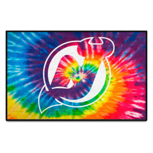 New Jersey Devils Tie Dye Starter Mat Accent Rug - 19in. x 30in. - New Jersey Devils