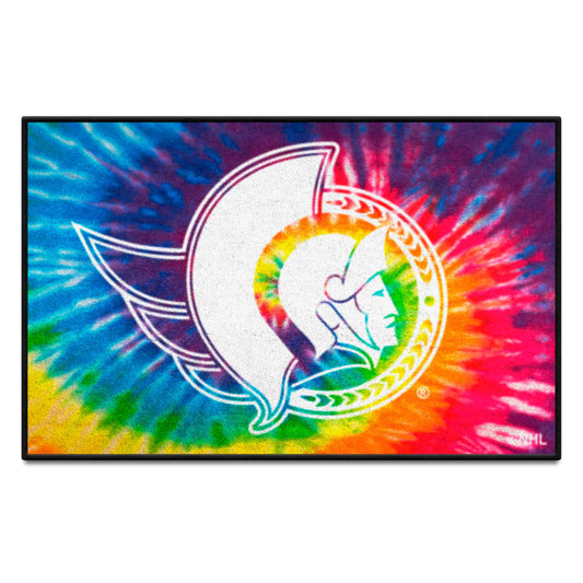 Ottawa Senators Tie Dye Starter Mat Accent Rug - 19in. x 30in. - Ottawa Senators
