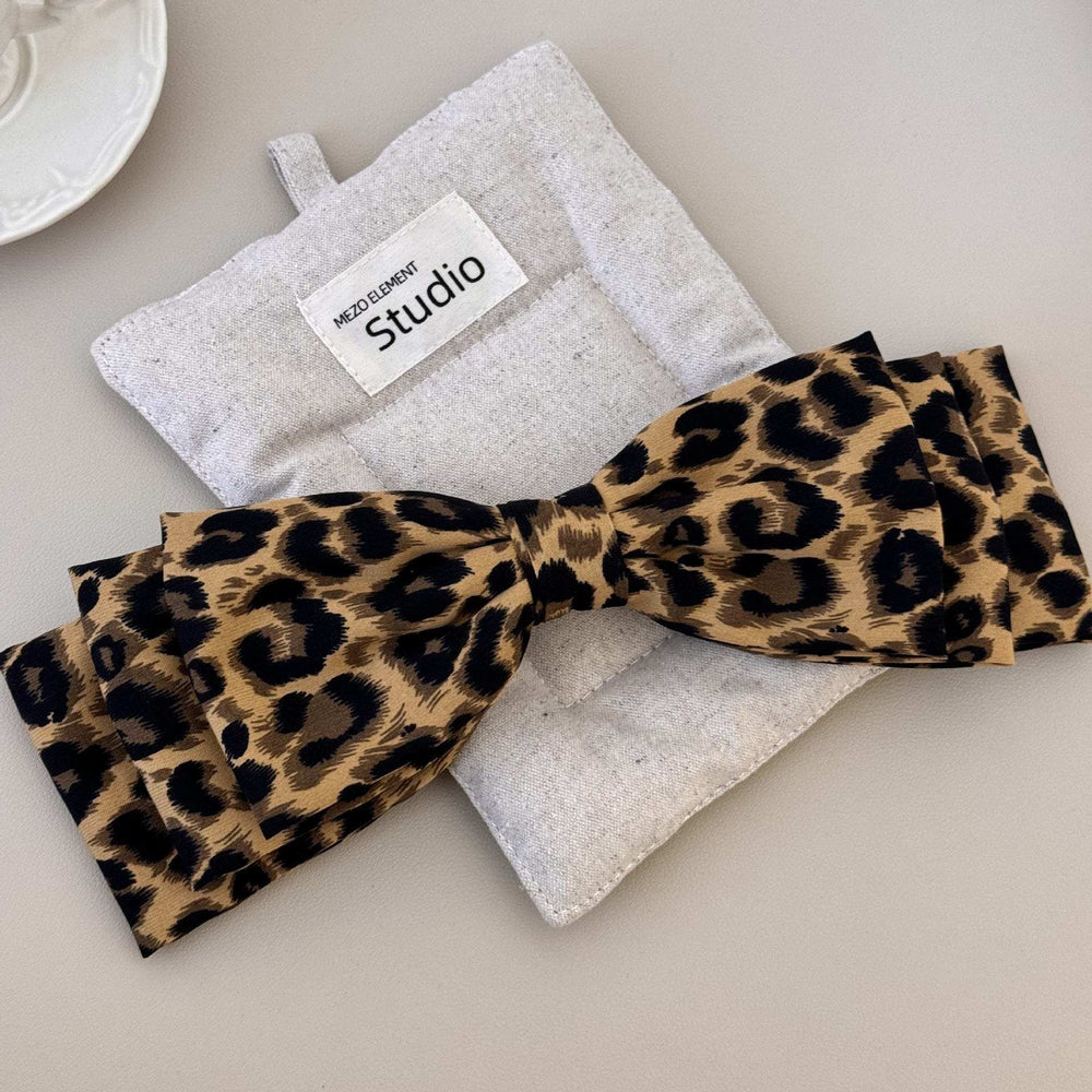 2 Piece Leopard Bow Hair Clip - Trendsi - Flyclothing LLC