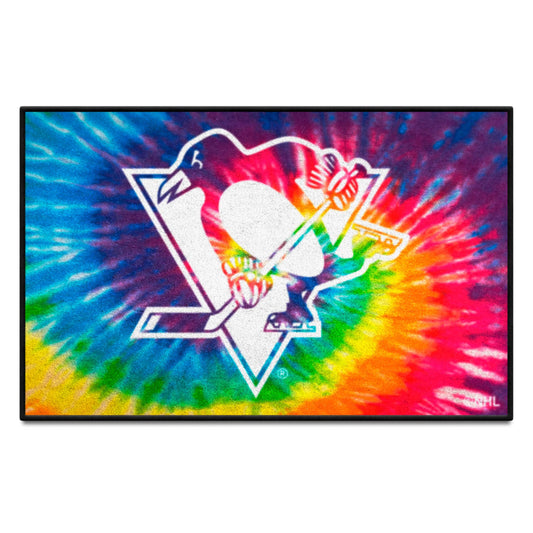 Pittsburgh Penguins Tie Dye Starter Mat Accent Rug - 19in. x 30in. - Pittsburgh Penguins
