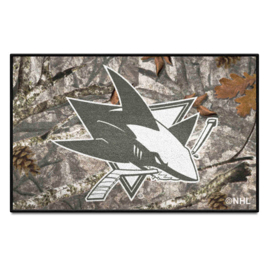 San Jose Sharks Camo Starter Mat Accent Rug - 19in. x 30in. - San Jose Sharks