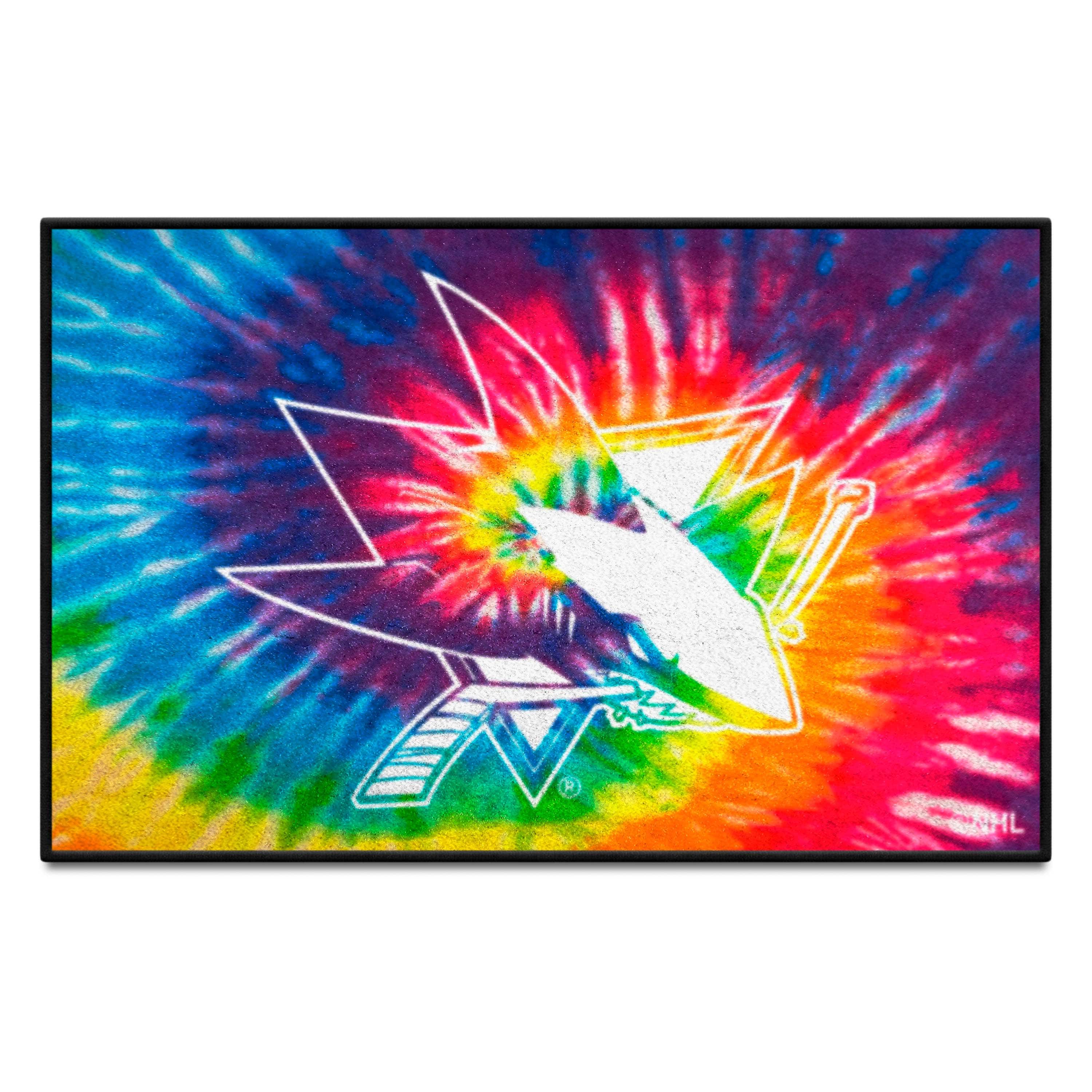 San Jose Sharks Tie Dye Starter Mat Accent Rug - 19in. x 30in. - San Jose Sharks