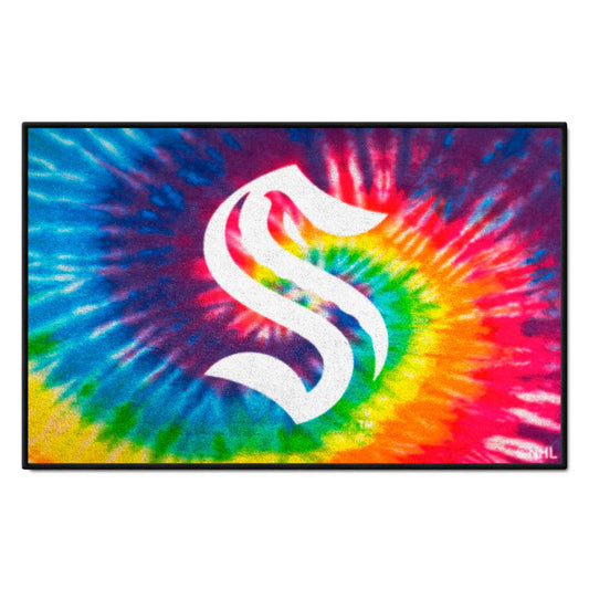 Seattle Kraken Tie Dye Starter Mat Accent Rug - 19in. x 30in.